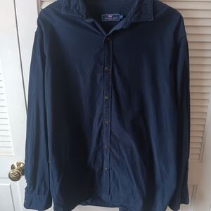 Vineyard Vines Deep Blue Corderoy Button Up Shirt